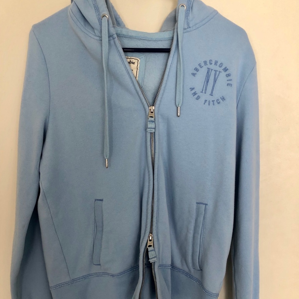 [MUST GO] A &F Like New Light Blue Hoodie